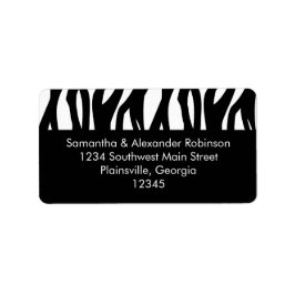 白黒モダニストストライプ ラベル