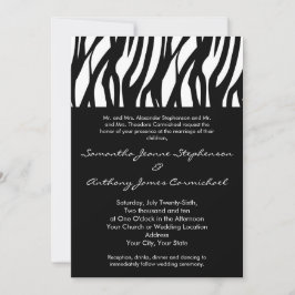 白黒モダニストストライプ 招待状
