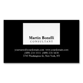 白黒モダニストプロフェッショナル名刺 マグネット名刺