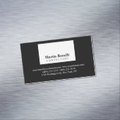白黒モダニストプロフェッショナル名刺 マグネット名刺 (インサイチュ)