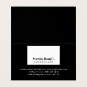 白黒モダニストプロフェッショナル名刺 名刺 (外部フラット)
