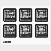 白黒モダンおめでとうグラッドやった スクエアシール (シート)