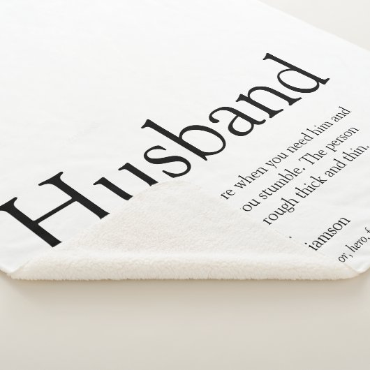 白黒モダンおもしろいの夫の定義 シェルパブランケット (3/4)