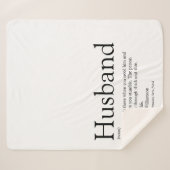 白黒モダンおもしろいの夫の定義 シェルパブランケット (正面(横))