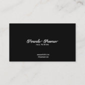 白黒モダンかわいい子ども顔画家 名刺 (裏面)