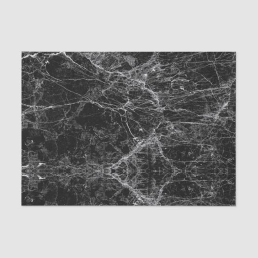 白黒モダンでフェイクな大理石パターン 薄葉紙 (正面)