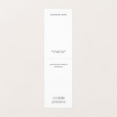 白黒モダンなモノグラムのエレガントなミニマリスト 名刺 (内部フラット)