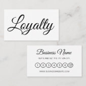 白黒モダンなロイヤリティカード 名刺 (正面/裏面)