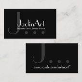 白黒モダンな名刺のテンプレート 名刺 (正面/裏面)