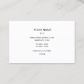 白黒モダンなOvale 名刺 (裏面)