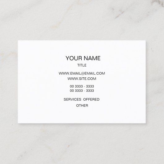 白黒モダンなOvale 名刺 (裏面)