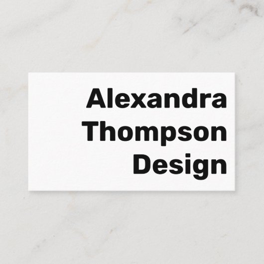 白黒モダンのはっきりしたシンプル名刺 名刺 (正面)