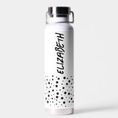 白黒モダンのウォーターボトル ウォーターボトル (背面)