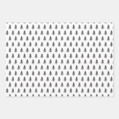 白黒モダンのクリスマスラッピング紙 ラッピングペーパーシート (正面2)