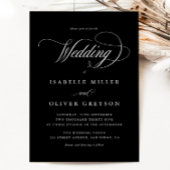 白黒モダンのシンプルすべて結婚の 招待状