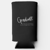 白黒モダンのスクリプカジュアルト卒業 スリム缶クーラー (正面)