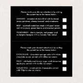 白黒モダンのスクリプシンプルト・メニュー選択 名刺 (内部フラット)