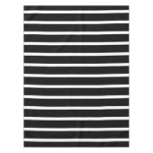 白黒モダンのストライプ テーブルクロス (正面)