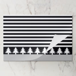 白黒モダンのストライプ ペーパーパッド