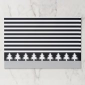 白黒モダンのストライプ ペーパーパッド (正面)
