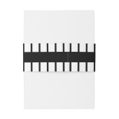 白黒モダンのストライプ 招待状ベリーバンド (裏面例)