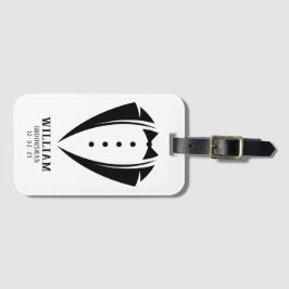 白黒モダンのタキシードのグルメ・ギフト ラゲッジタグ