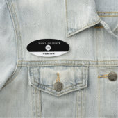 白黒モダンのビジネスシンプルロゴ採用 名札 (インサイチュ)