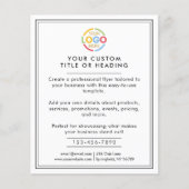 白黒モダンのビジネスロゴのプロモーション チラシ (正面)