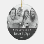 白黒モダンのフォトフィルター セラミックオーナメント (左)