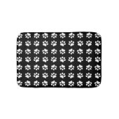 白黒モダンのポープリントパターン バスマット (正面)