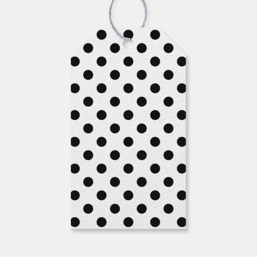 白黒モダンのメリークリスマス ギフトタグ (裏面)