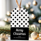 白黒モダンのメリークリスマス ギフトタグ