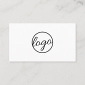 白黒モダンのロゴシンプルQRコード 名刺 (裏面)