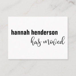 白黒モダンの人がカー独身のドを移動した 名刺