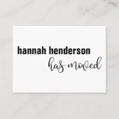 白黒モダンの人がカー独身のドを移動した 名刺 (正面)