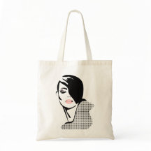 白黒モダンの女性ポートレートミニマル