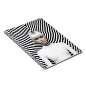 白黒モダンの女性芸術イラストレーション ノートブック (右側)