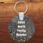 白黒モダンの家族懇親会の収集 キーホルダー (正面)