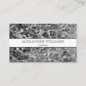 白黒モダンの抽象芸術写真 名刺 (正面)