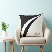 白黒モダンの抽象芸術波線 クッション (椅子)