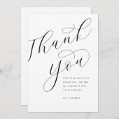 白黒モダンの書クラシック道 サンキューカード (正面/裏面)