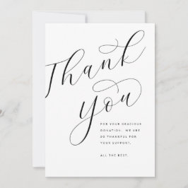 白黒モダンの書クラシック道 サンキューカード