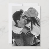 白黒モダンの結婚式の日付を保存 招待状 (裏面)