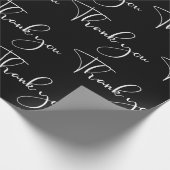 白黒モダンの脚本ありがとう ラッピングペーパー (角)