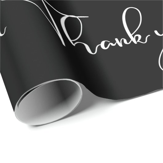 白黒モダンの脚本ありがとう ラッピングペーパー (ロールコーナー)