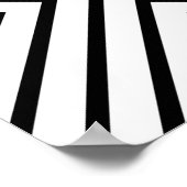 白黒モダンの部族のパタストライプーン ポスター (角)