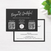 白黒モダンのQRコードギフトカード (デスク)