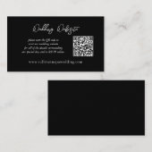 白黒モダンのWebサイ結婚トエンクロージャC エンクロージャーカード (正面/裏面)