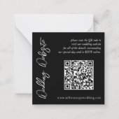 白黒モダンのWebサ結婚イト格納装置 ノートカード (正面)