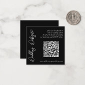 白黒モダンのWebサ結婚イト格納装置 ノートカード (正面/裏面インサイチュ)